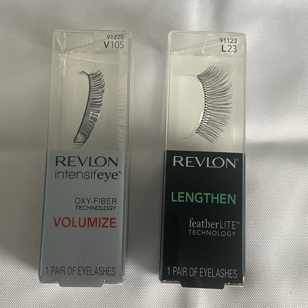 2 REVLON False Lashes VOLUMIZE LENGTHEN Eyelashes 91220 V105 91123 L23 NEW